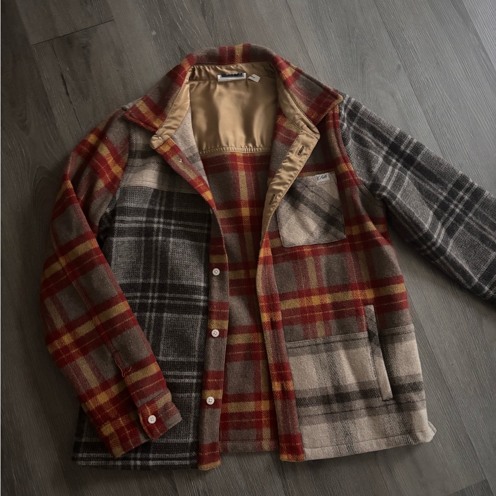 Kith Kids Plaid Jacket - Red, Gray, Tan